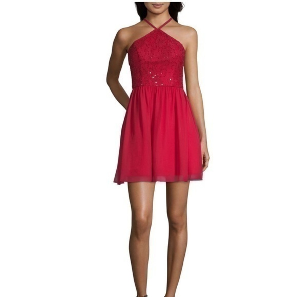 Speechless Juniors brand Red tulle party d…